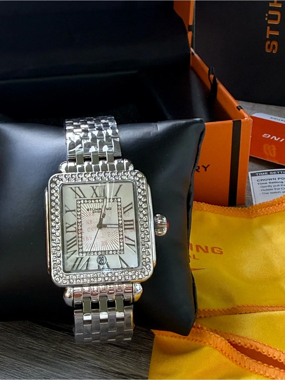 Stuhrling Vivre Luxe 34mm Rectangular Ladies Quartz Watch